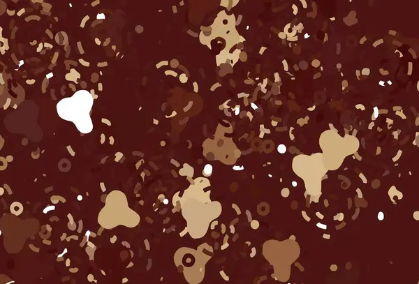 Açık kırmızı, soyut şekilli sarı vektör arkaplan. Renkli rastgele şekillerle modern soyut illüstrasyon. Web siteniz için basit tasarım.