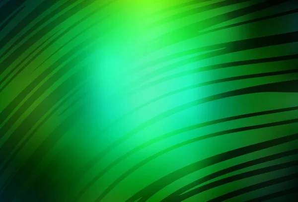 Fondo Vectorial Verde Oscuro Con Líneas Dobladas Ilustración Abstracta Brillante — Vector de stock