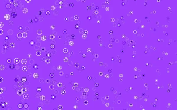 Hellviolettes Vektorlayout Mit Kreisformen Unscharfe Blasen Auf Abstraktem Hintergrund Mit — Stockvektor