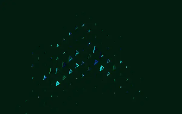 Dunkelblauer Grüner Vektorhintergrund Polygonalen Stil Abstrakte Gradienten Illustration Mit Dreiecken — Stockvektor