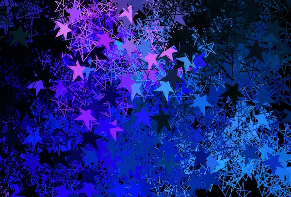 Modèle Vectoriel Rose Foncé Bleu Avec Flocons Glace Étoiles Flocons — Image vectorielle
