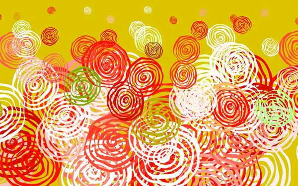 Helles Mehrfarbiges Vektor Doodle Muster Mit Rosen Gekritzelte Illustration Von — Stockvektor