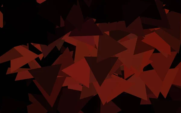 Dark Pink Vektorové Pozadí Trojúhelníky Ilustrace Sadou Barevných Trojúhelníků Jednoduchý — Stockový vektor