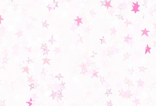 Luz Fondo Vectorial Púrpura Con Estrellas Colores Ilustración Decorativa Brillante — Vector de stock