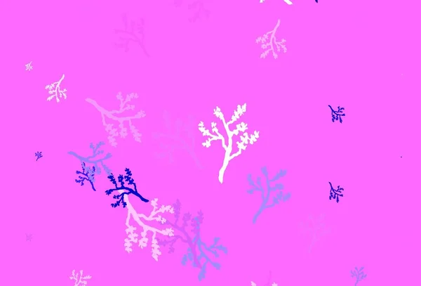 Fond Abstrait Vecteur Violet Clair Avec Sakura Illustration Créative Dans — Image vectorielle