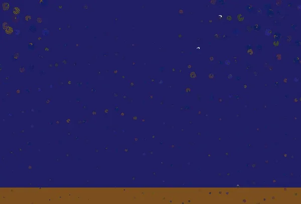 Синий Желтый Векторный Узор Случайными Формами Простая Красочная Иллюстрация Абстрактными — стоковый вектор