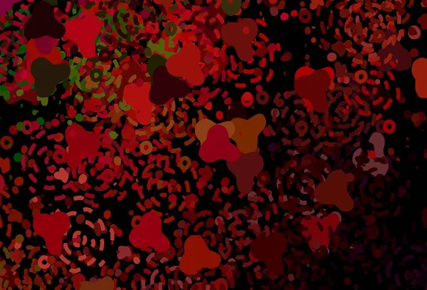 Темно Зеленый Красный Векторный Отскок Мемфисом Красочные Хаотические Формы Градиентом — стоковый вектор