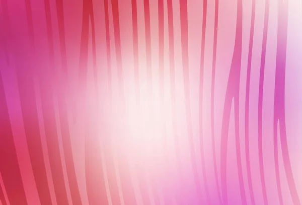 Licht Roze Vector Achtergrond Met Gebogen Lijnen Kleurrijke Abstracte Illustratie — Stockvector