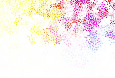 Açık mavi, yapay zeka yapısına sahip sarı vektör şablonu. Renkli yapay zeka yapısı, eğimli çizgiler ve noktalar. Bilim için desen, geleceksel tasarımlar..