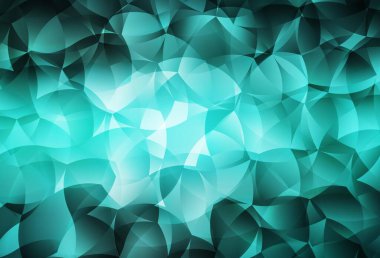 Açık yeşil vektör eğimli üçgenler. Soyut ve üçgenli renkli çizimler. İşiniz için yepyeni bir tasarım..