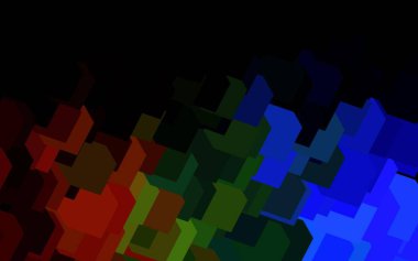 Dikdörtgen biçiminde koyu renkli vektör dokusu. Renkli dikdörtgenlerle modern soyut çizimler. İş ilanları, broşürler, broşürler için desen