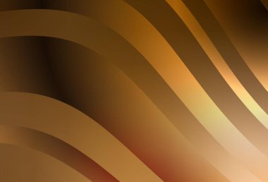 Eğri çizgileri olan koyu turuncu vektör düzeni. Renkli çizgileri ve şekilleri olan bir örnek. Broşürler, broşürler için doku.