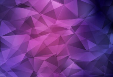 Koyu Mor, Pembe vektör çokgen çizimi. Çokgen şekilli bir örnek. Pankartın için tamamen yeni bir şablon.