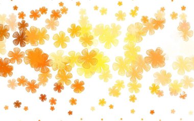 Açık Kahverengi vektör çizimi çiçekli. Çiçeklerle karalama tarzında renkli çizimler. Web sitesi yöneticileri ve tasarımları için desen.