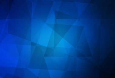 Koyu mavi vektör soyut çokgen desen. Origami stilinde gradyan ile yaratıcı geometrik illüstrasyon. Cep telefonunun arka planının şablonu.