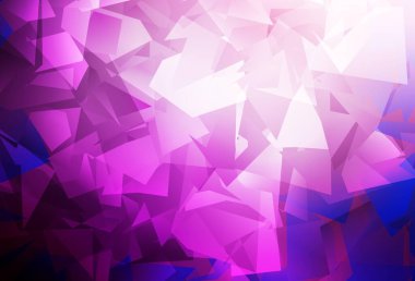 Açık pembe vektör düşük poli düzeni. Üçgenli modern soyut çizim. Broşürünüz için yepyeni bir tasarım..