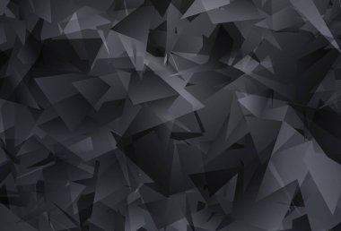 Light Gray vektör mozaik arkaplan. Üçgenli renkli soyut çizimler. İş tasarımınız için yepyeni bir tarz.