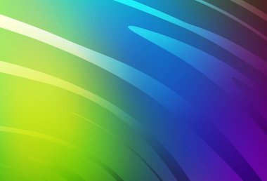 Açık Çoklu Renkli Vektör Arkaplanı Wry çizgileri ile. Eğri şekilli yepyeni renkli bir tasvir. İşiniz için en iyi tasarım.