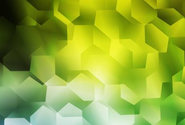 Açık yeşil, renkli altıgenli sarı vektör dokusu. Altıgenli soyut bir tasarım. İniş sayfaları için desen.