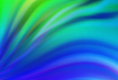 Açık mavi, yeşil vektör bulanık ve renkli desen. Gradyan tasarımlı, soyut, ışıltılı çizimler. İş tasarımınız için yeni biçim.