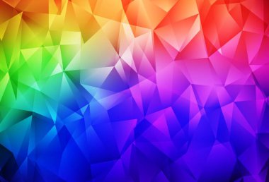 Karanlık Çokrenkli vektör çokgen çizimi. Üçgenli parlak renkli çizimler. İşiniz için en iyi üçgen tasarım.