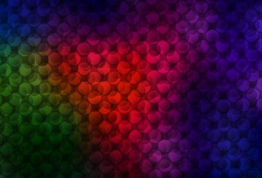 Koyu yeşil, daire şekilli kırmızı vektör düzeni. Doğa tarzında bulanık halkaları olan güzel renkli çizimler. Duvar kağıtlarının dokusu için desen.