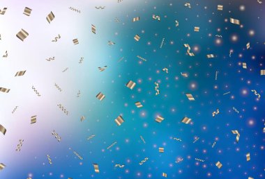 Karnaval tarzında hafif BLUE vektör şablonu. Renkli Noel şeyleri ile soyut gradyan çizimi. Reklamlar, posterler, kitap afişleri için desen.