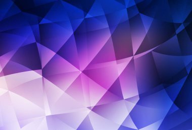 Koyu pembe, mavi vektör soyut çokgen şablon. Yarım ton şeklinde, üçgenli yaratıcı illüstrasyon. Marka kitabınız için yeni şablon.