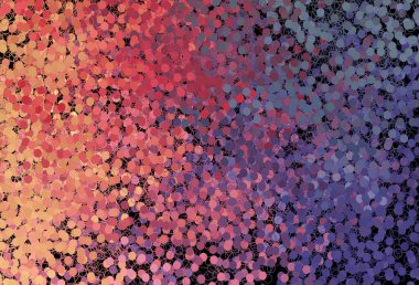 Koyu pembe, noktalı sarı vektör arkaplan. Doğa tarzında renkli baloncuklu soyut illüstrasyon. Güzel web siteleri için desen.