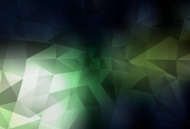 Koyu yeşil vektör soyut mozaik arka plan. Origami tarzında gradyan ile geometrik çizim. Pankartın için tamamen yeni bir şablon.