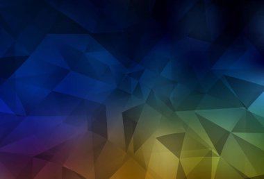 Karanlık Çokrenkli vektör soyut mozaik arkaplan. Üçgenli modern soyut çizim. Broşürünüz için yepyeni bir tasarım..