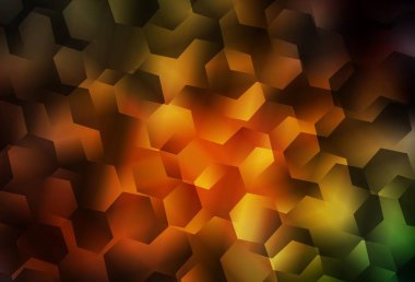 Koyu yeşil, sarı vektör düşük polimer arka plan. Origami stilinde gradyan ile yaratıcı geometrik illüstrasyon. Broşürünüz için yepyeni bir tasarım..