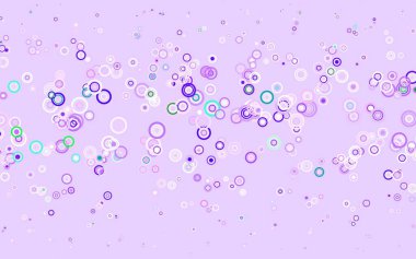 Açık Pembe, benekli yeşil vektör arkaplan. Doğa tarzında bulanık halkaları olan güzel renkli çizimler. Fütürist reklamlar ve kitapçıklar için şablon.