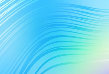 Açık mavi, yeşil çizgili vektör arka plan. Soyut ve gradyan renkte renkli çizimler. Broşürler, broşürler için doku.