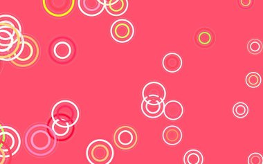 Açık pembe, küreli sarı vektör deseni. Doğa tarzında renkli baloncuklu soyut illüstrasyon. Güzel web siteleri için desen.