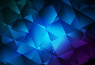 Koyu pembe, mavi vektör soyut mozaik arka plan. Üçgenli renkli soyut çizimler. Web siteniz için yeni bir doku.