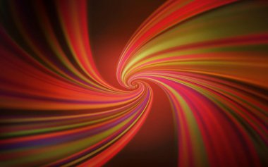 Eğri çizgileri olan koyu turuncu vektör dokusu. Değişken çizgileri olan renkli soyut çizimler. İş tasarımınız için şablon.