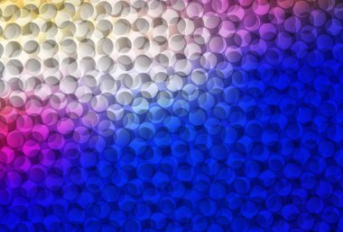 Açık pembe, küreli mavi vektör deseni. Soyut arka planda bulanık kabarcıklar ve renkli gradyan. Poster ve web siteleri için tasarım.