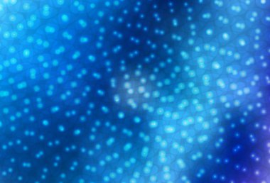 Küreli açık mavi vektör deseni. Doğa tarzında bulanık halkaları olan güzel renkli çizimler. Duvar kağıtlarının dokusu için desen.