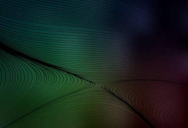 Koyu yeşil çizgili vektör deseni. Eğimli çizgileri olan zarif parlak bir illüstrasyon. Reklamınız için yepyeni tasarım..