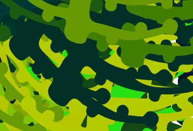 Koyu mavi, soyut şekilli yeşil vektör arkaplan. Soyut tarzda rengarenk gradyan şekilleri olan bir resim. Web siteniz için basit tasarım.