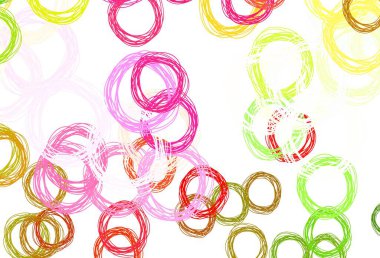 Açık Pembe, çemberli yeşil vektör şablonu. Bulanık yağmur damlaları olan soyut bir çizim. İş ilanınız için tasarım.