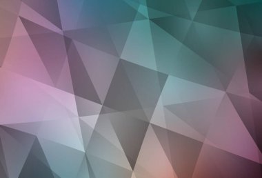 Açık Yeşil, Kırmızı vektör soyut mozaik fon. Zarif üçgenleri olan soyut çizimler. Web siteniz için yeni bir doku.