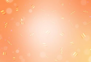 Lekeli hafif turuncu vektör arkaplanı. Bulanık yağmur damlaları olan soyut bir çizim. Web siteniz için basit tasarım.