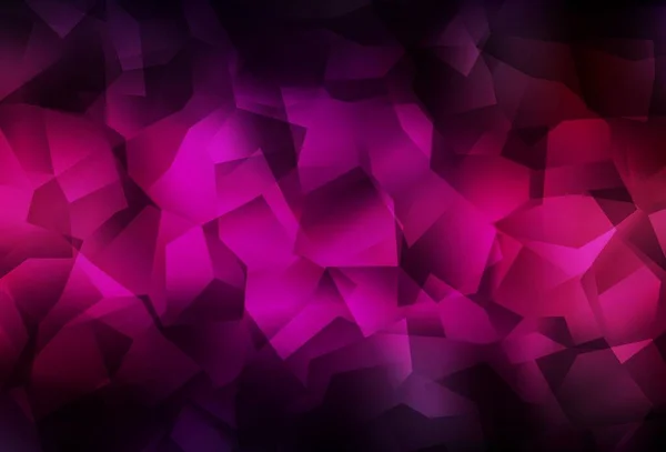 Tmavý Růžový Vektor Zářící Trojúhelníkovým Uspořádáním Zářící Barevné Ilustrace Trojúhelníky — Stockový vektor