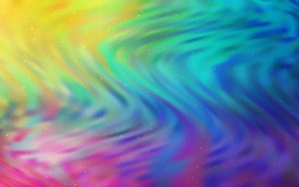 Sfondo Vettore Multicolore Chiaro Con Stelle Astronomiche Illustrazione Brillante Colori — Vettoriale Stock