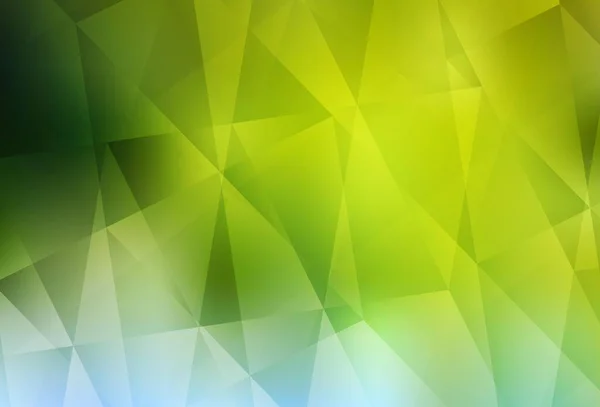Světle Zelená Žluté Vektorové Polygonové Abstraktní Pozadí Třpytivé Abstraktní Ilustrace — Stockový vektor