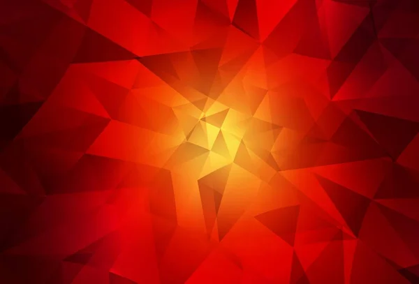 Donkerrode Vector Gradiënt Driehoeken Patroon Een Monster Met Veelhoekige Vormen — Stockvector