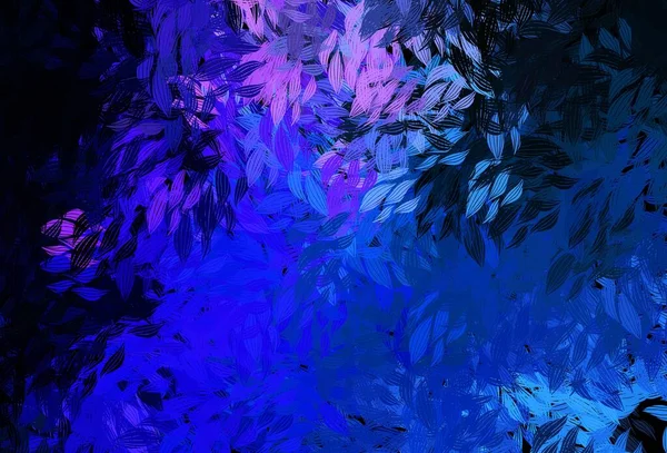 Dunkelrosa Blauer Vektor Elegantes Muster Mit Blättern Brandneue Farbige Illustration — Stockvektor
