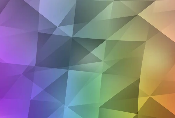 Light Multicolor Vektor Abstraktes Mosaikmuster Kreative Geometrische Illustration Origami Stil — Stockvektor